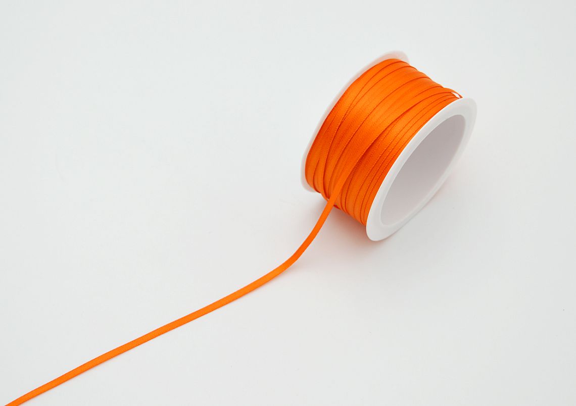 Stuha KA satén 3mm/50m oranžová