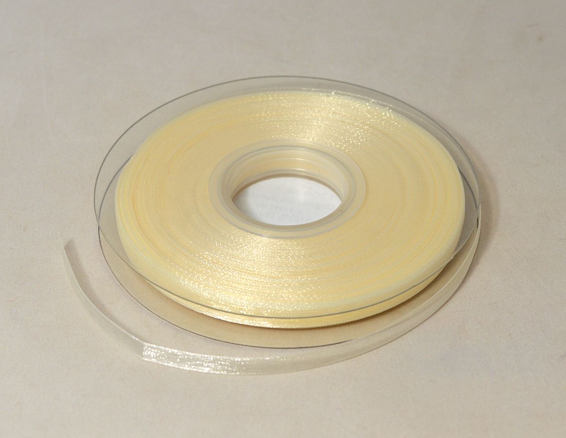 Stuha KA organza 6mm/50m krémová