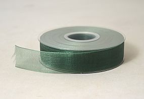 Stuha KA organza 25mm/50m tmavě zelená