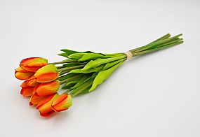 Tulipán svazek 9ks 45cm oranžový