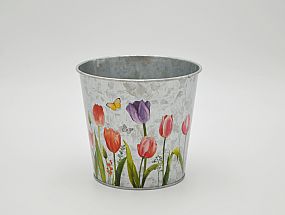 Obal plech s tulipány 13,5x12,2cm