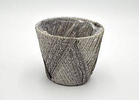 Obal BASKET 12,5x10x7cm šedobílý