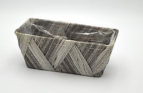 Truhlík BASKET 25x10x20cm šedobílý