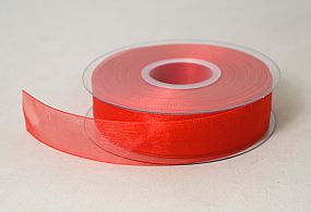 Stuha KA organza 25mm/50m červená